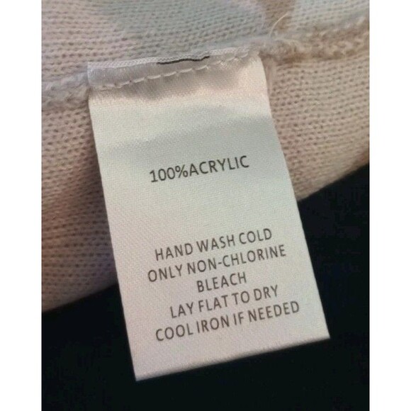 Calligraphie Long Cardigan Open Front Abstract Pink Gray Brown Size Large - Picture 4 of 4